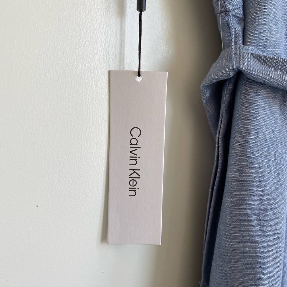 NEW Calvin Klein Tiered Belted Dress - Picture 6 of 7